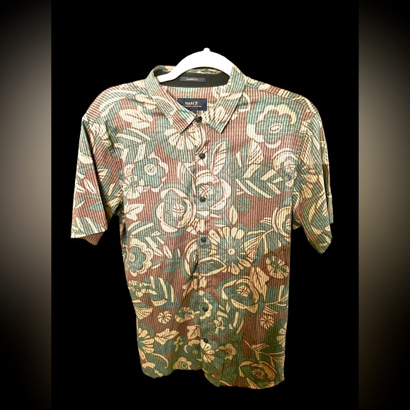 Roark Other - Roark Bless Up Breathable Stretch Shirt Mens M Classic Fit Green Floral Forest.